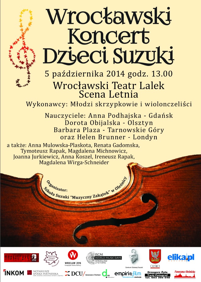Wrocławski Koncert Dzieci Suzuki Park Staromiejski
